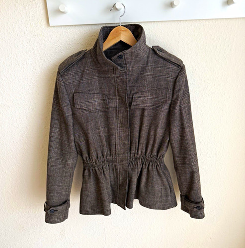 Zara damen peplum jacke - damen, grau