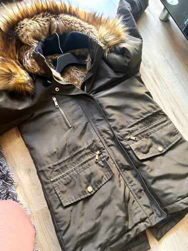 Damen parka jacke olive lang - parka,