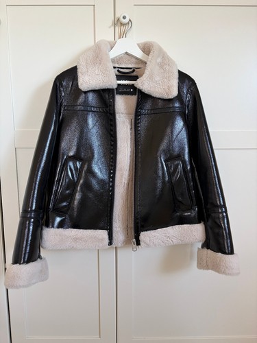 Zara kunstlederjacke mit - kunstlederjacke,