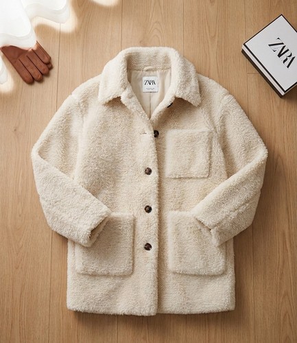 Zara oversize teddy jacke - zara,