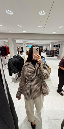 Zara damen jacke kariert - s,