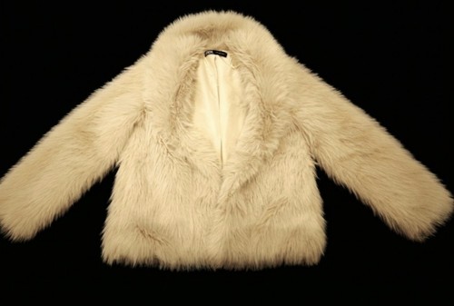 Zara felljacke beige - zara, m