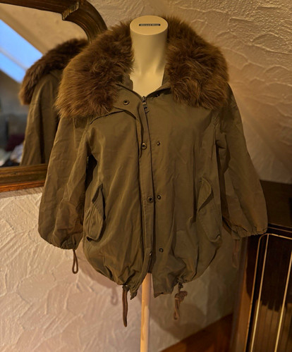 Damen parka jacke khaki kurz - damen,